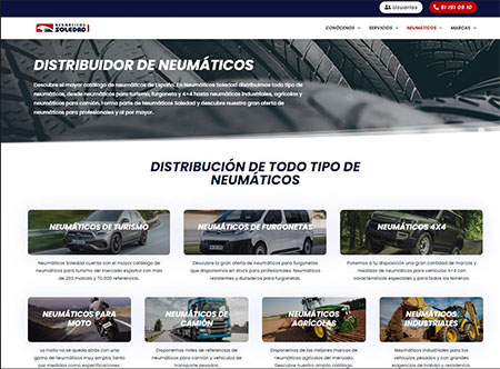 Neumáticos Soledad estrena web