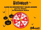 Neumáticos Andrés regalará en la Ruleta de Halloween más de 30.000 euros a los talleres