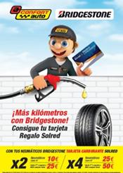 Confortauto regala tarjetas Solred de hasta 50 euros en carburante por la compra de neumáticos Bridgestone  