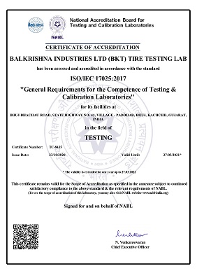 Certificación ISO/IEC 17025:2017 para BKT