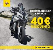 Dunlop reembolsa 40€ por la compra de sus neumáticos de moto
