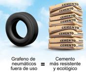 ¿Sabías que… se fabrica cemento más resistente y ecológico con grafeno procedente del caucho de los Neumáticos Fuera de Uso?