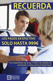 Las asociaciones de CETRAA informan sobre las nuevas limitaciones de pago en efectivo