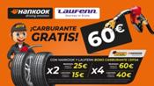 Confortauto regala hasta 60 euros en carburante por la compra de neumáticos Hankook y Laufenn