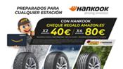 Confortauto y Hankook te regalan cheques regalo de hasta 80 euros en Amazon