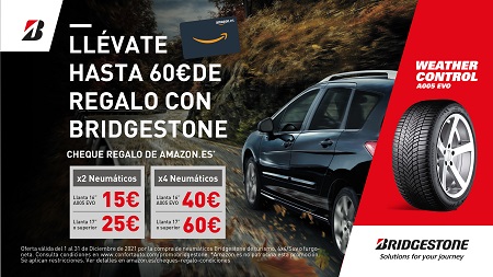 Confortauto y Bridgestone regalan cheques regalo de Amazon