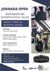 MOTORTEC Madrid 2022 hará una radiografía del neumático en el taller
