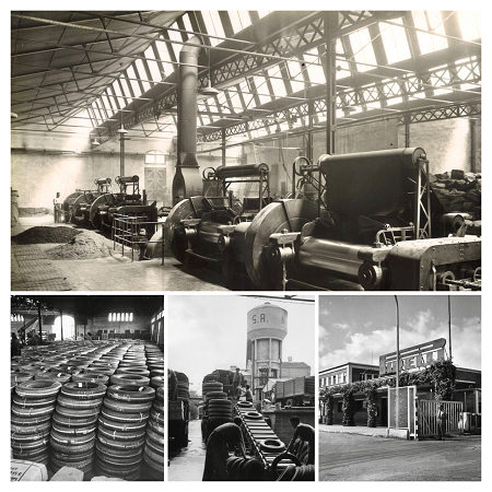 Fábrica de Pirelli en Manresa en 1950, 1954, 1955 y 1968