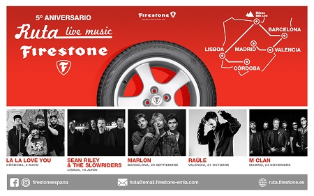 Ruta Firestone celebra su 5º aniversario con cinco conciertos