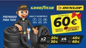 Por la compra de neumáticos Goodyear o Dunlop, Confortauto regala hasta 60 euros en viajes, ocio, carburante, hogar, electrónica y mucho más