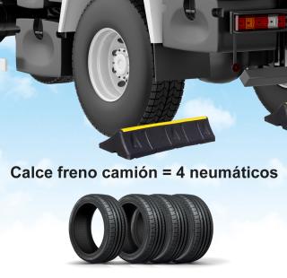 ¿Sabías que se fabrican calces de seguridad para camiones con neumáticos usados?