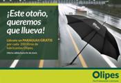 Olipes incentiva la fidelidad de sus clientes regalando paraguas por la compra de lubricantes