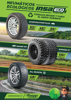 Gama de neumáticos de la marca Insa Turbo