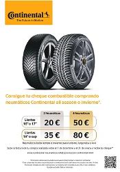 Equipa tu coche con neumáticos Continental y Confortauto y llévate hasta 80€ en combustible
