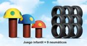 ¿Sabías que se fabrican divertidos juegos infantiles reciclando neumáticos usados?