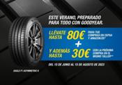 Goodyear inaugura el verano regalando hasta 80 euros en carburante o tarjetas Amazon