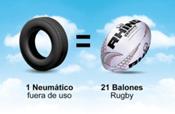 ¿Sabías que se fabrican balones de rugby ecológicos reciclando neumáticos usados?