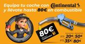 Gana hasta 80€ en combustible al montar neumáticos Continental en Confortauto 